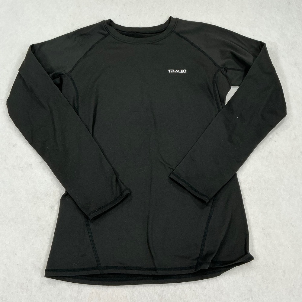 Telaleo Mens Long Sleeve Compression Shirt Black Athletic Base Layer Workout Top